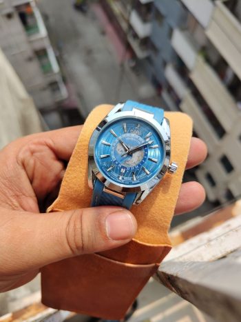 Omega Worldtimer Silicon Blue